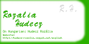 rozalia hudecz business card